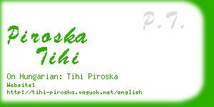 piroska tihi business card